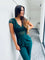 Cecile | Eleganter Spitzen-Jumpsuit mit kurzen Ärmeln