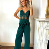 Eleganter Spitzen-Jumpsuit mit weitem Bein – Produktansicht 17
