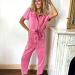 Rosalie | Lässiger Utility-Jumpsuit mit Bindegürtel