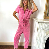 Rosalie | Lässiger Utility-Jumpsuit mit Bindegürtel