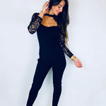 Marisa | Eleganter Jumpsuit mit langen Spitzenärmeln
