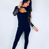 Marisa | Eleganter Jumpsuit mit langen Spitzenärmeln