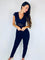 Cecile | Eleganter Spitzen-Jumpsuit mit kurzen Ärmeln