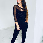 Eleganter Jumpsuit mit transparenten Ärmeln – Produktansicht 2