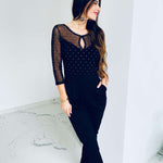 Eleganter Jumpsuit mit transparenten Ärmeln – Produktansicht 4