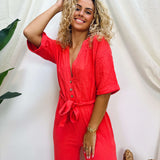 Lässiger Utility-Jumpsuit mit Bindegürtel – Produktansicht 3