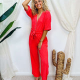 Marlena | Lässiger Utility-Jumpsuit mit Bindegürtel