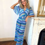 Paula | Bedruckter Jumpsuit mit Wickelausschnitt