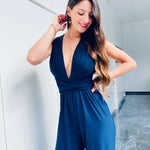 Eline | Vielseitiger Jumpsuit mit tiefem V-Ausschnitt