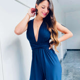 Eline | Vielseitiger Jumpsuit mit tiefem V-Ausschnitt