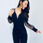 Eleganter Jumpsuit mit transparenten Ballonärmeln – Produktansicht 5