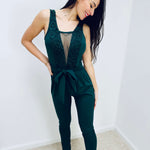 Ärmelloser Jumpsuit mit Spitzeneinsätzen – Produktansicht 5
