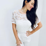 Jolanda | Eleganter Spitzen-Jumpsuit mit offenem Rücken