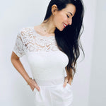 Jolanda | Eleganter Spitzen-Jumpsuit mit offenem Rücken