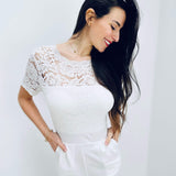 Jolanda | Eleganter Spitzen-Jumpsuit mit offenem Rücken