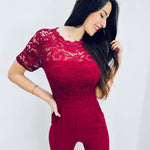 Jolanda | Eleganter Spitzen-Jumpsuit mit offenem Rücken