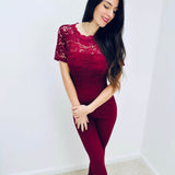 Jolanda | Eleganter Spitzen-Jumpsuit mit offenem Rücken