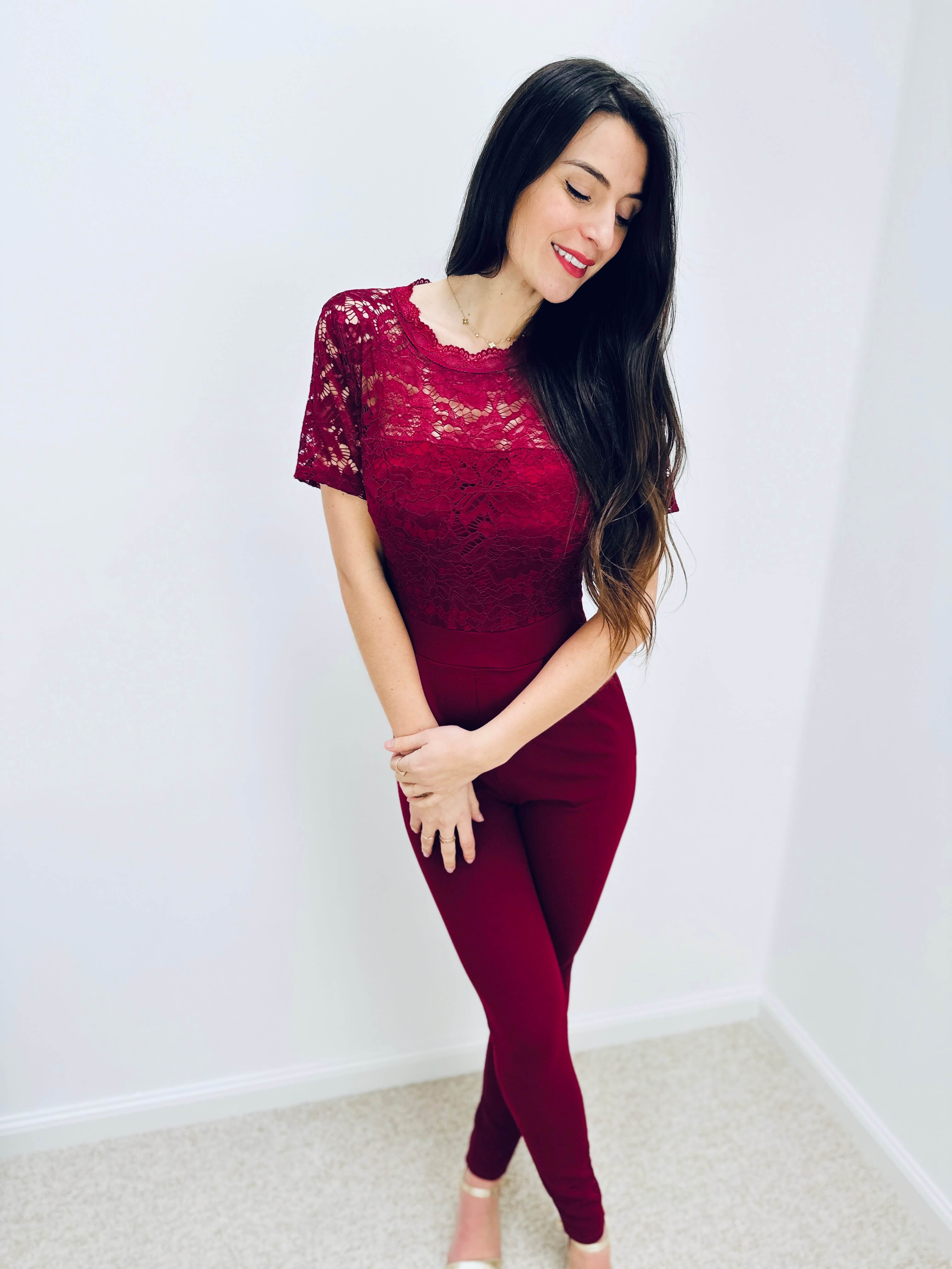 Jolanda | Eleganter Spitzen-Jumpsuit mit offenem Rücken
