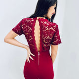 Jolanda | Eleganter Spitzen-Jumpsuit mit offenem Rücken