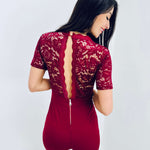 Jolanda | Eleganter Spitzen-Jumpsuit mit offenem Rücken