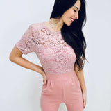 Jolanda | Eleganter Spitzen-Jumpsuit mit offenem Rücken