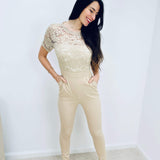 Jolanda | Eleganter Spitzen-Jumpsuit mit offenem Rücken
