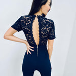 Jolanda | Eleganter Spitzen-Jumpsuit mit offenem Rücken