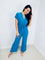 Milena | Fließender Jumpsuit mit Wickelausschnitt