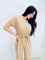 Milena | Fließender Jumpsuit mit Wickelausschnitt