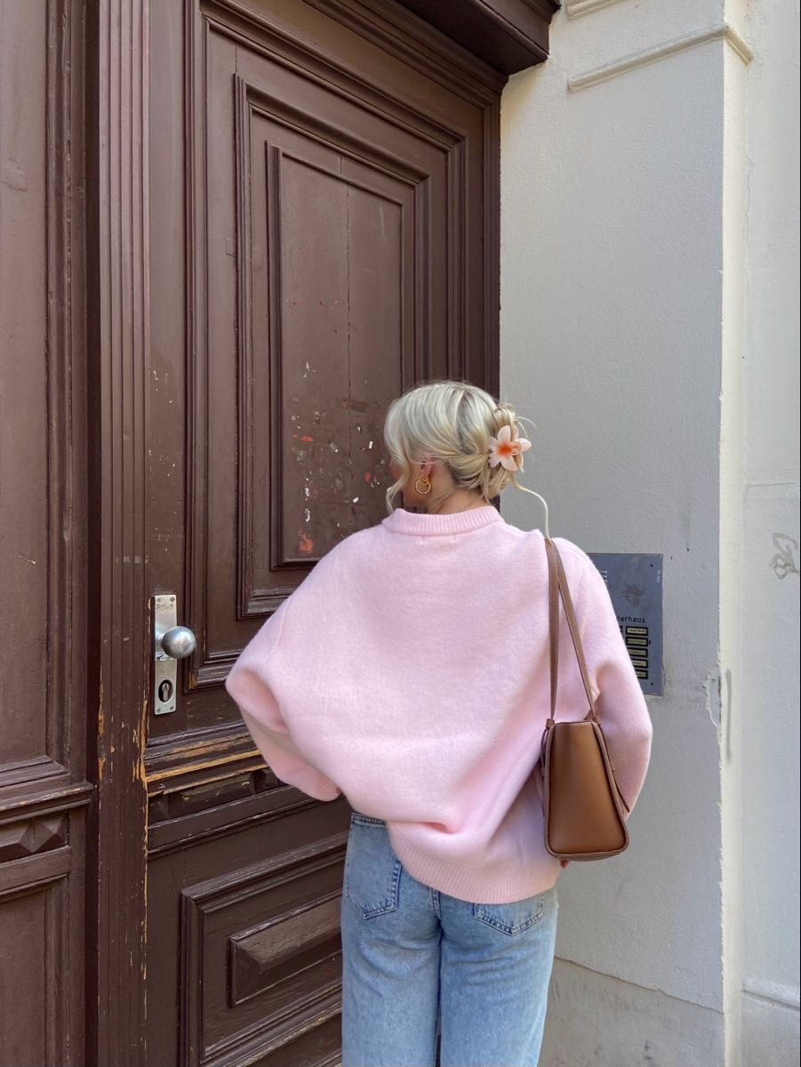 Trendiger Oversize-Pullover mit Rundhalsausschnitt – Produktansicht 4