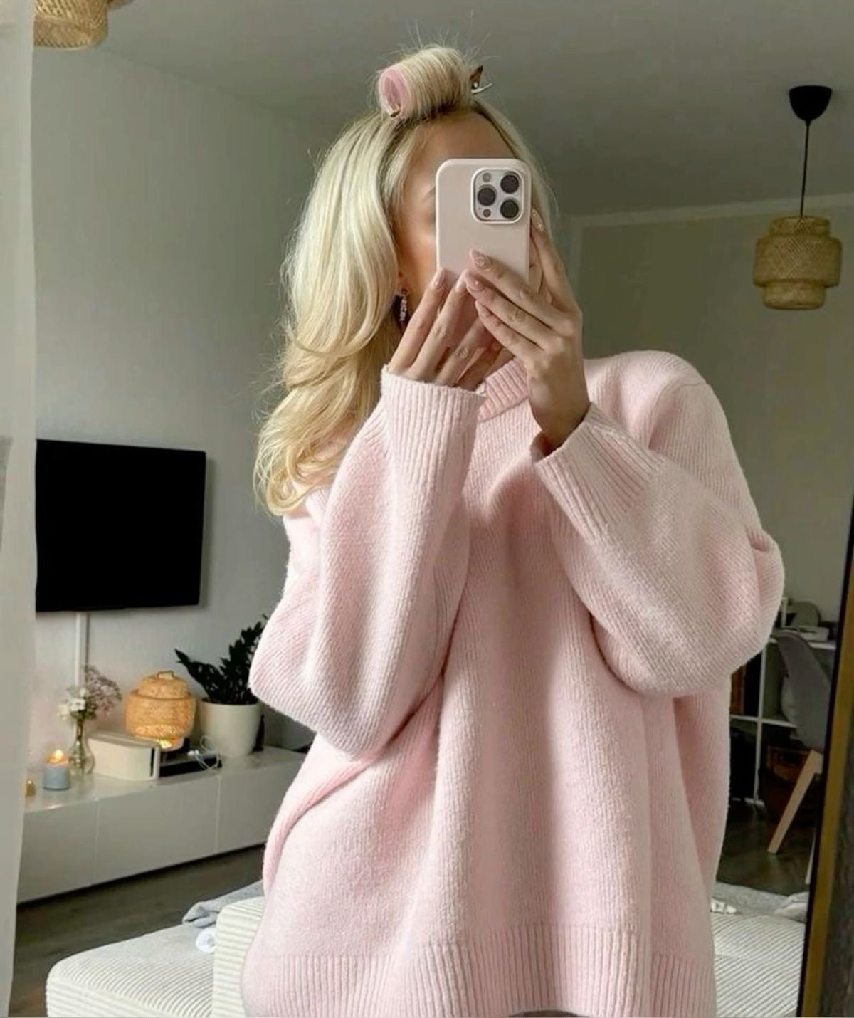 Trendiger Oversize-Pullover mit Rundhalsausschnitt – Produktansicht 6