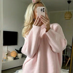Trendiger Oversize-Pullover mit Rundhalsausschnitt – Produktansicht 6