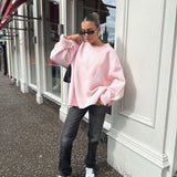 Trendiger Oversize-Pullover mit Rundhalsausschnitt – Produktansicht 7