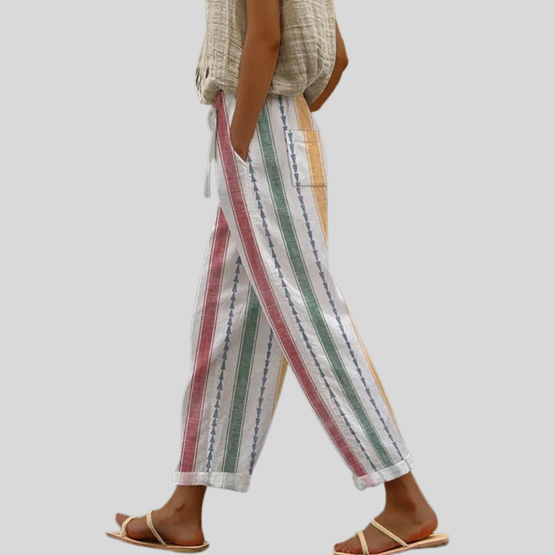 Bequeme Hose für den Alltag im Streifendesign – Produktansicht 1