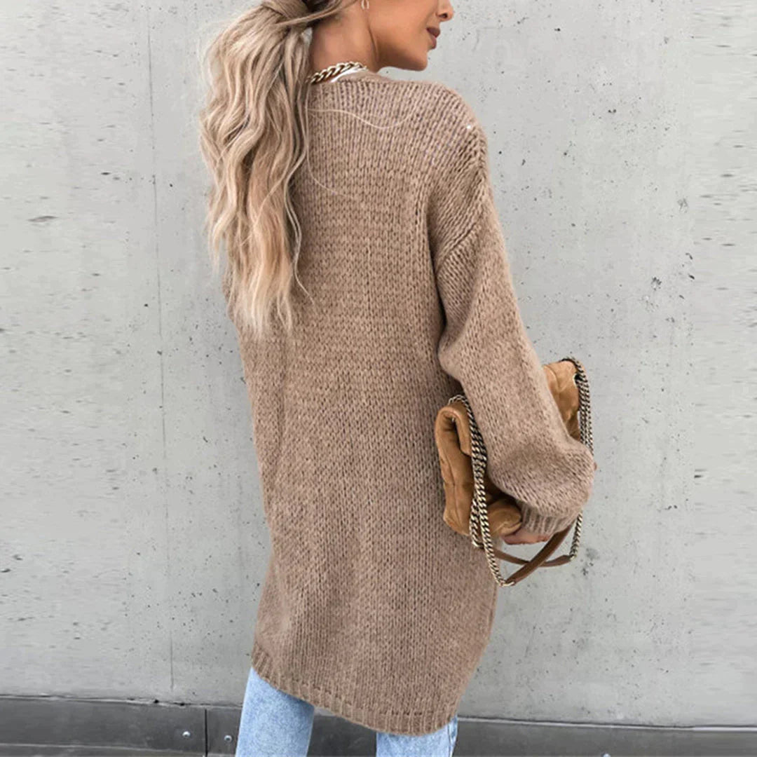 Langer Oversize-Cardigan aus lockerem Strick – Produktansicht 13