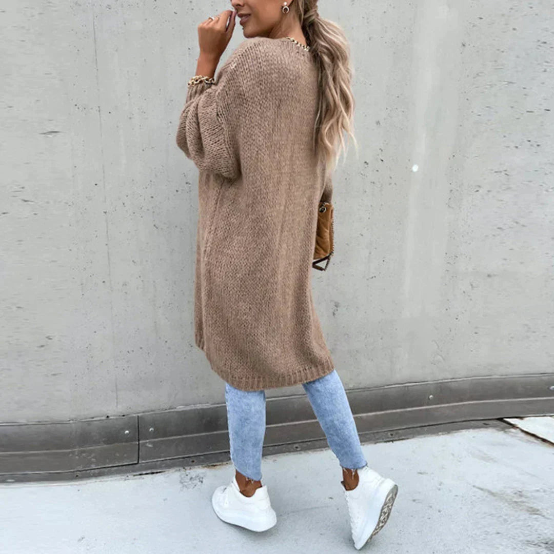 Langer Oversize-Cardigan aus lockerem Strick – Produktansicht 14