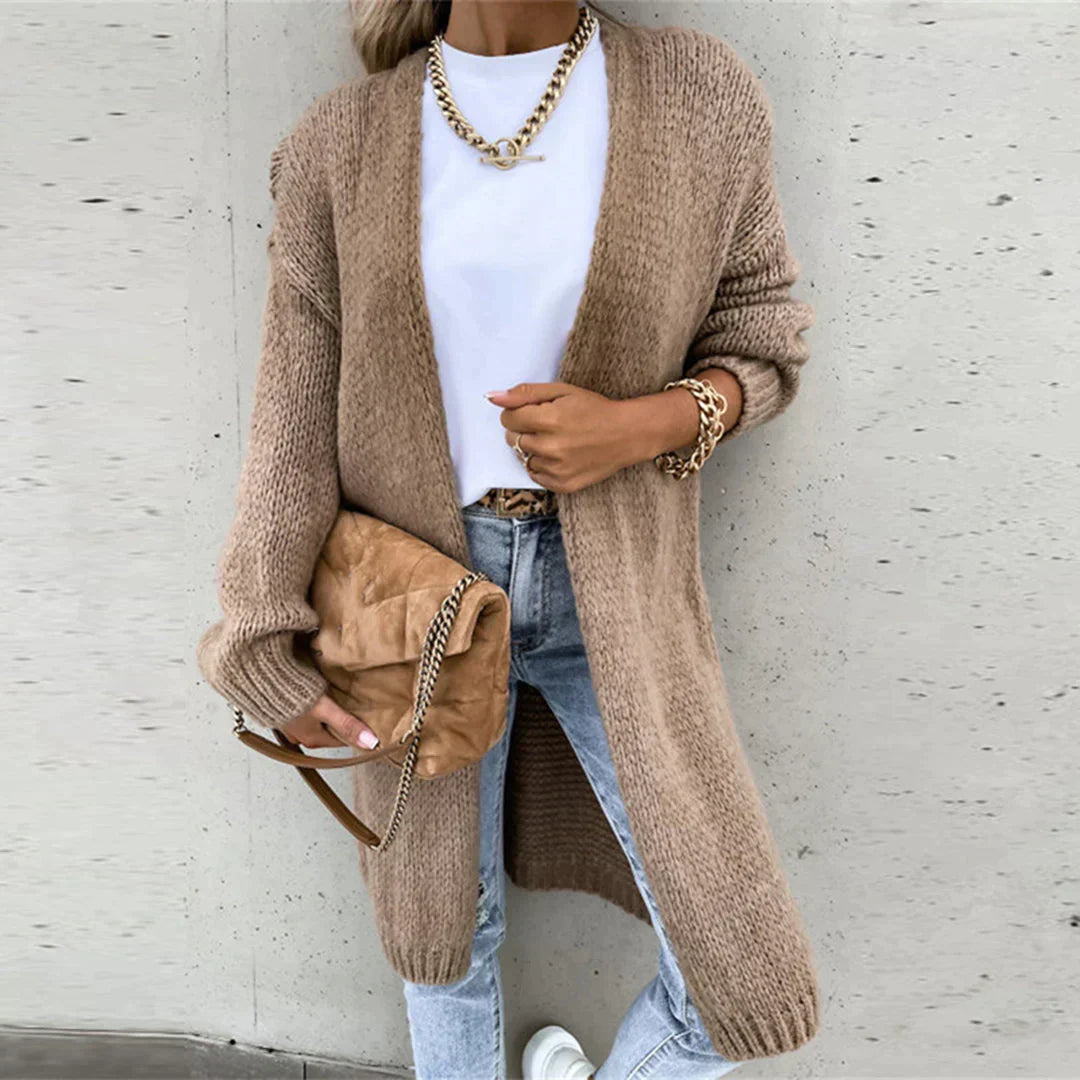 Langer Oversize-Cardigan aus lockerem Strick – Produktansicht 11