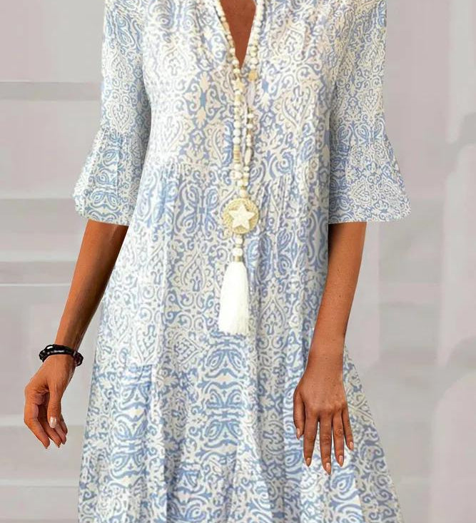 Elegantes Boho-Kleid mit bequemer Passform – Produktansicht 2