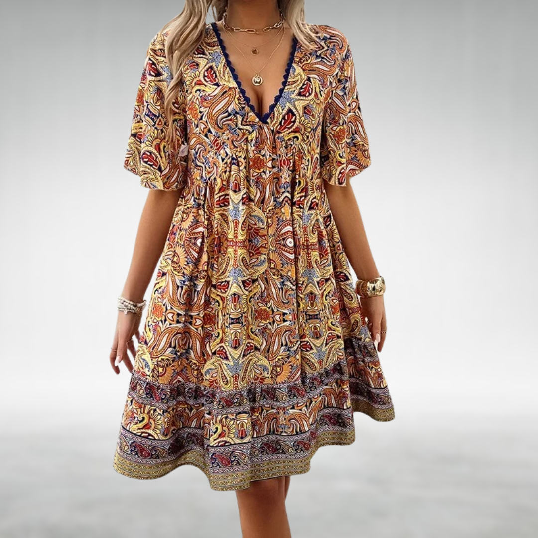 Bequemes Boho-Swingkleid – Produktansicht 4