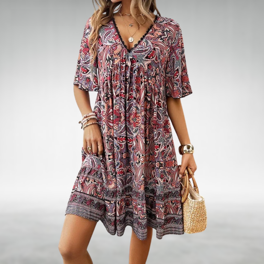 Bequemes Boho-Swingkleid – Produktansicht 3