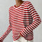 Gestreiftes Strick-Sweatshirt mit langen Ärmeln – Produktansicht 11