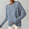 Gestreiftes Strick-Sweatshirt mit langen Ärmeln – Produktansicht 2