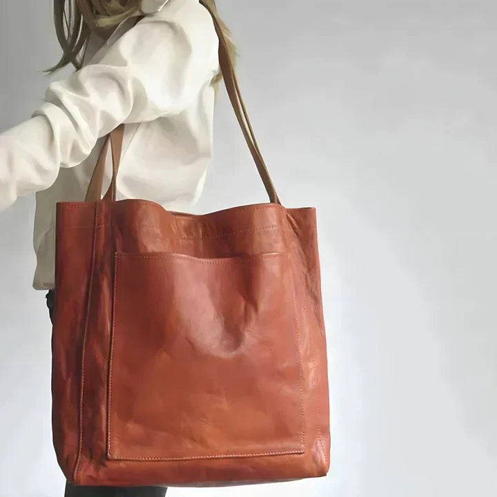 Klassische Handtasche aus Leder – Produktansicht 2