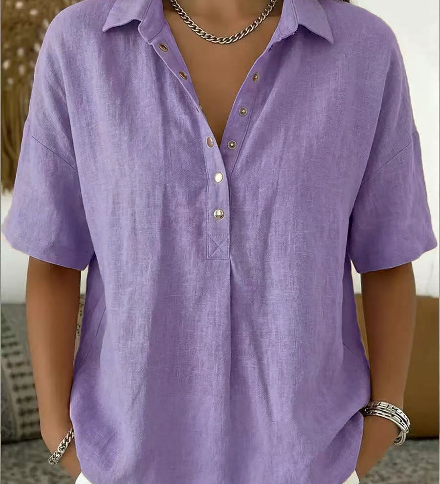 Stilvolle Bluse mit V-Ausschnitt – Produktansicht 11