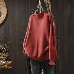 Weicher Oversize-Rollkragenpullover aus Rippstrick – Produktansicht 4