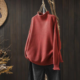 Weicher Oversize-Rollkragenpullover aus Rippstrick – Produktansicht 4