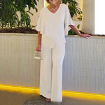 Set aus asymmetrischem Top und passender Hose – Produktansicht 6