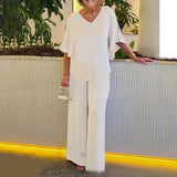 Set aus asymmetrischem Top und passender Hose – Produktansicht 6