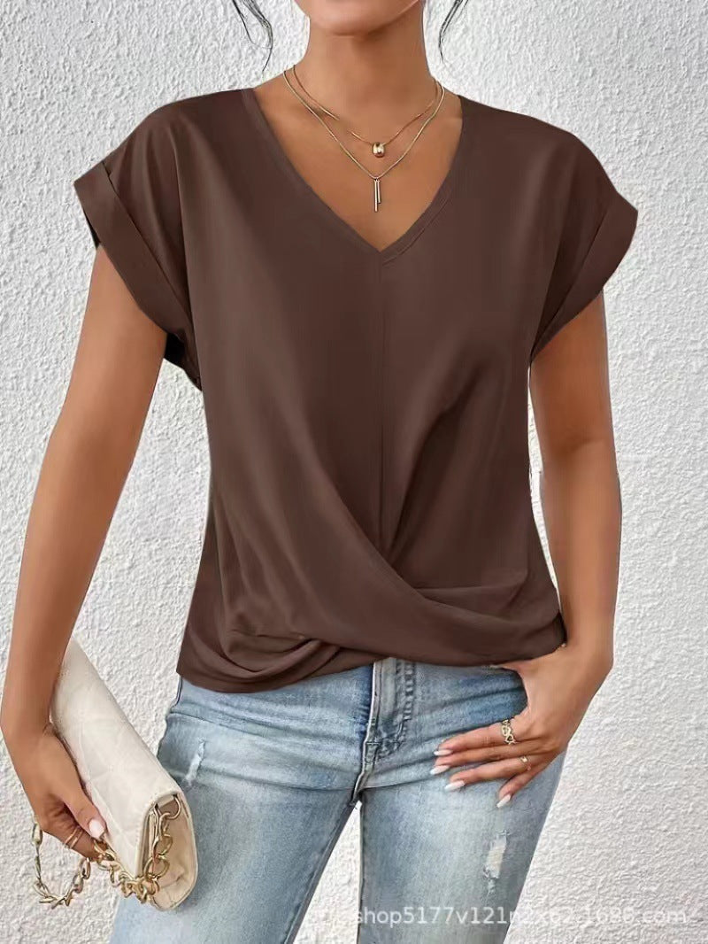 Elegantes T-Shirt mit V-Ausschnitt – Produktansicht 11