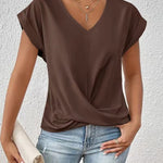 Elegantes T-Shirt mit V-Ausschnitt – Produktansicht 11